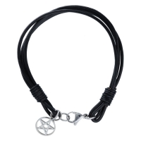 Bratara mic Pentagram piele
