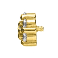 Extensie piercing intern Floral 14k