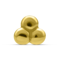 Extensie piercing intern mic Three Balls Trinity 18k