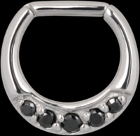 otel chirurgical Basicline - Colourful Hinged Septum cu strasuri otel chirurgical Basicline Wildcat