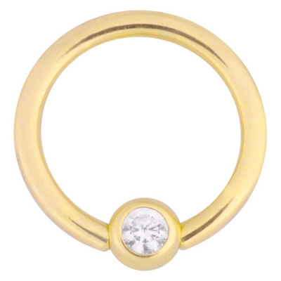 18k Echtgold Clip in inel