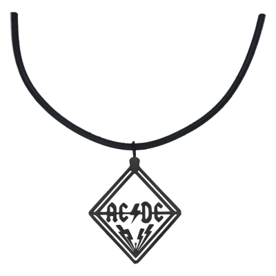 ACDC Cut Out Logo Necklace