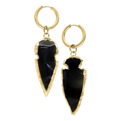 Cercei mic Obsidian piatra