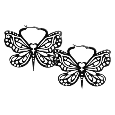 Cercei negru Bohemian fluture