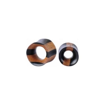 fier si Teak lemn cu dungi - Organic - Plugs, Tunnels