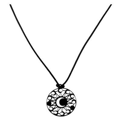 Moon Eclipse piele Necklace