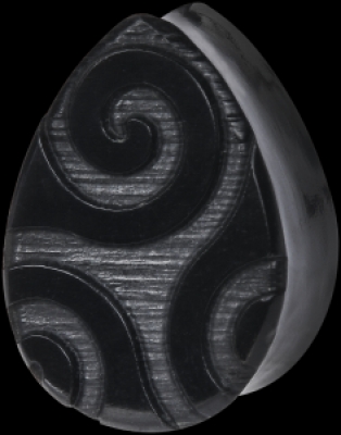 negru Etched Turechedrop - Organic - Plugs, Tunnels
