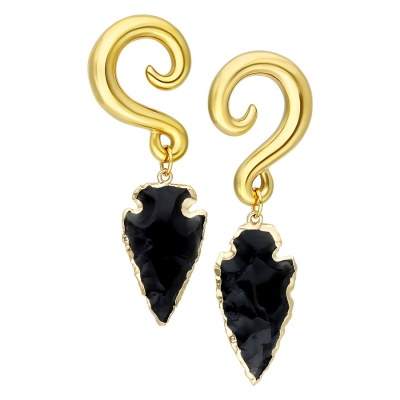 Obsidian piatra Dangle ureche Weights