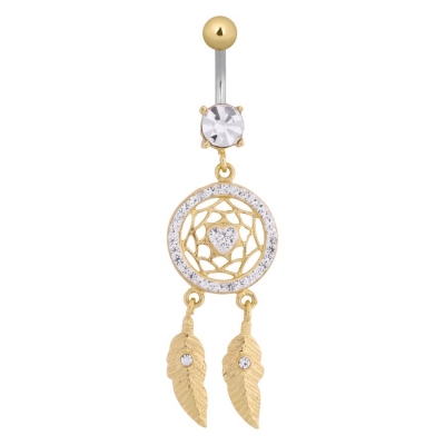 Piercing in buric Golden Dreamcatcher