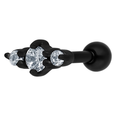 Piercing in limba Three cristal