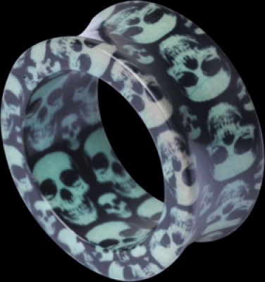 Piercing Tunnel verde craniu Acrylic Wildcat