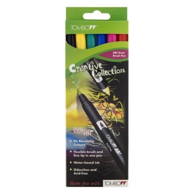 Set Dual Brush Pen 6er Grundfarben