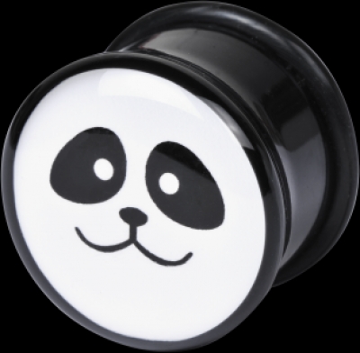 Single Flarosu Logo Panda Face - Acrylic - Plugs, Tunnels