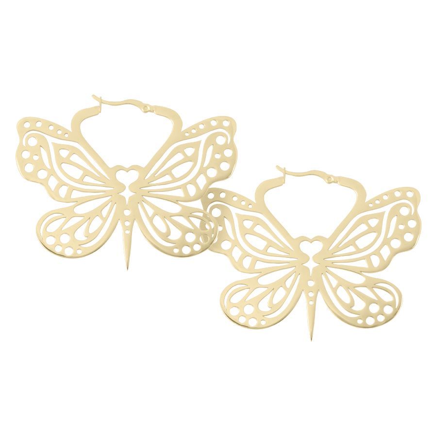 Cercei Golden Bohemian fluture