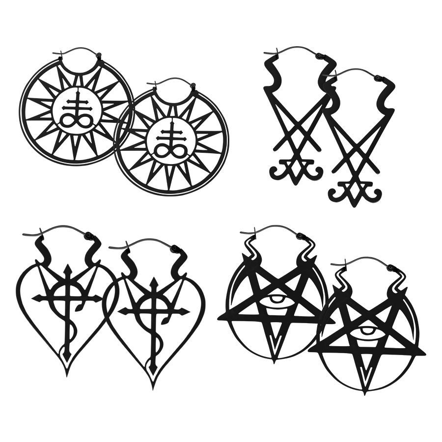 Cercei Set Wicca negru