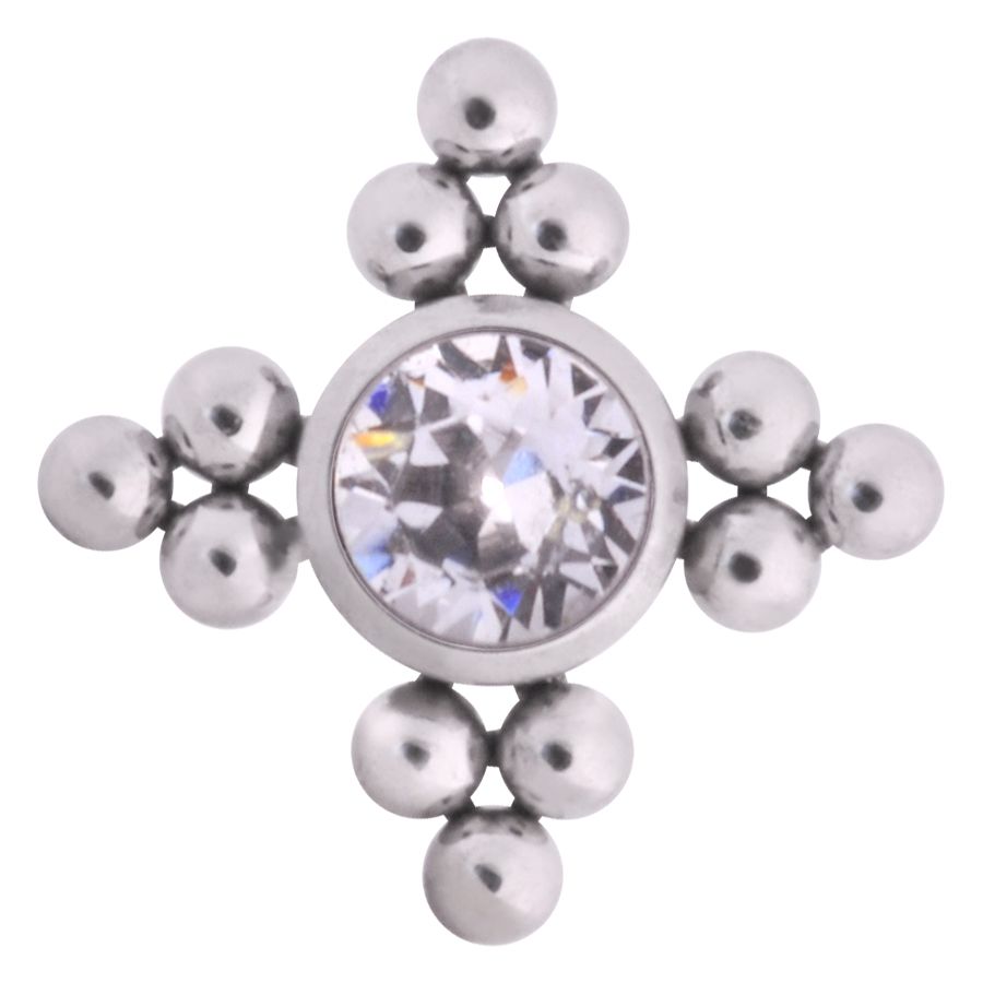 Extensie piercing Titan Swarovski diamant pentru intern cu filet