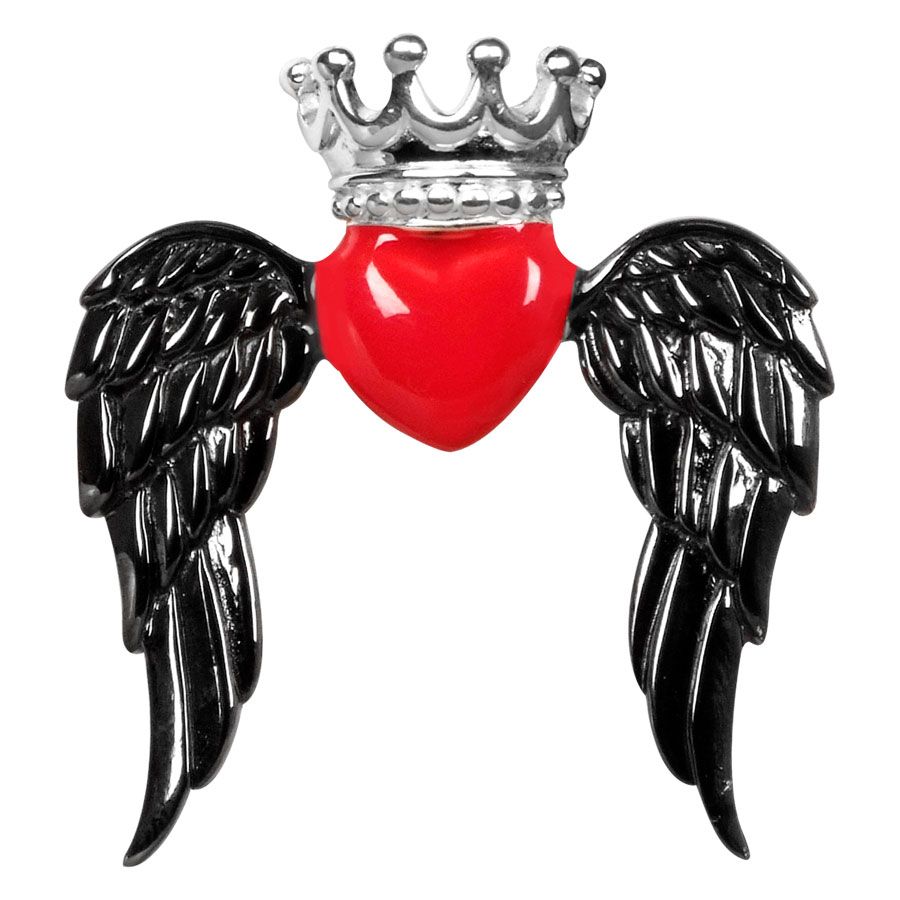 Winged Queen inima rosu negru